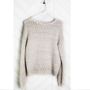 Ruby Moon Anthropologie cream oversized sweater